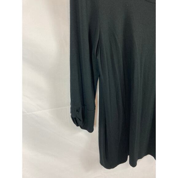 J Jill Wearever Collection Stretch Ruched Sleeve Tunic black size medium - Picture 5 of 6